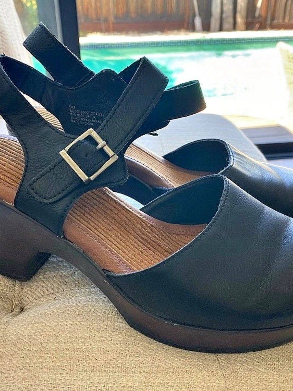 BOC Black & Brown Wedge Mary Jane Heels